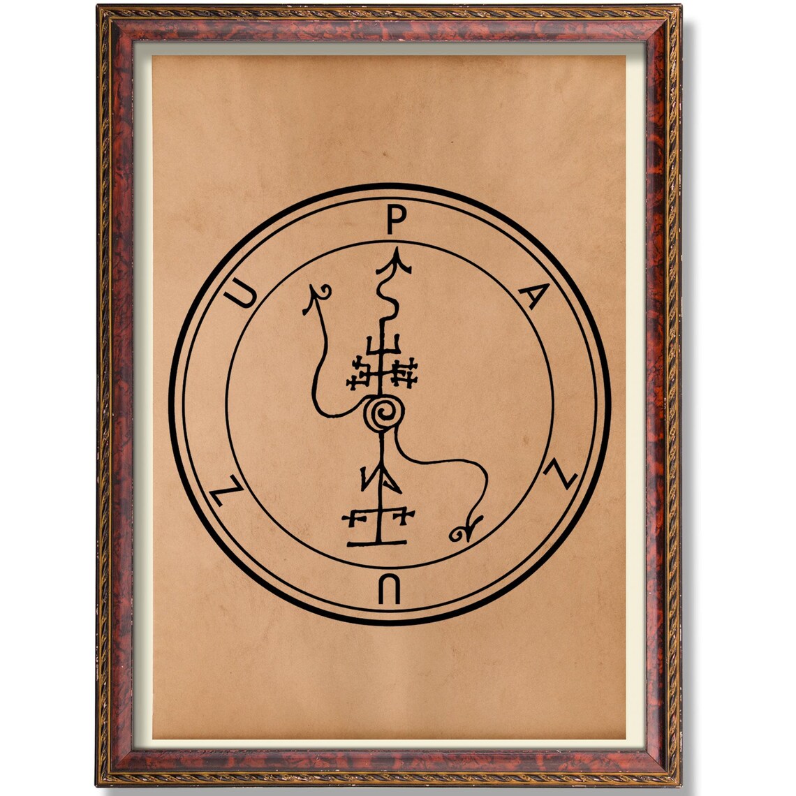 Pazuzu Babylonian Demon Seal Occult Mesopotamian Sigil Poster
