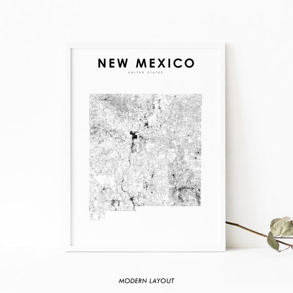 New Mexico Map Poster, Nursery Room Wall Decor