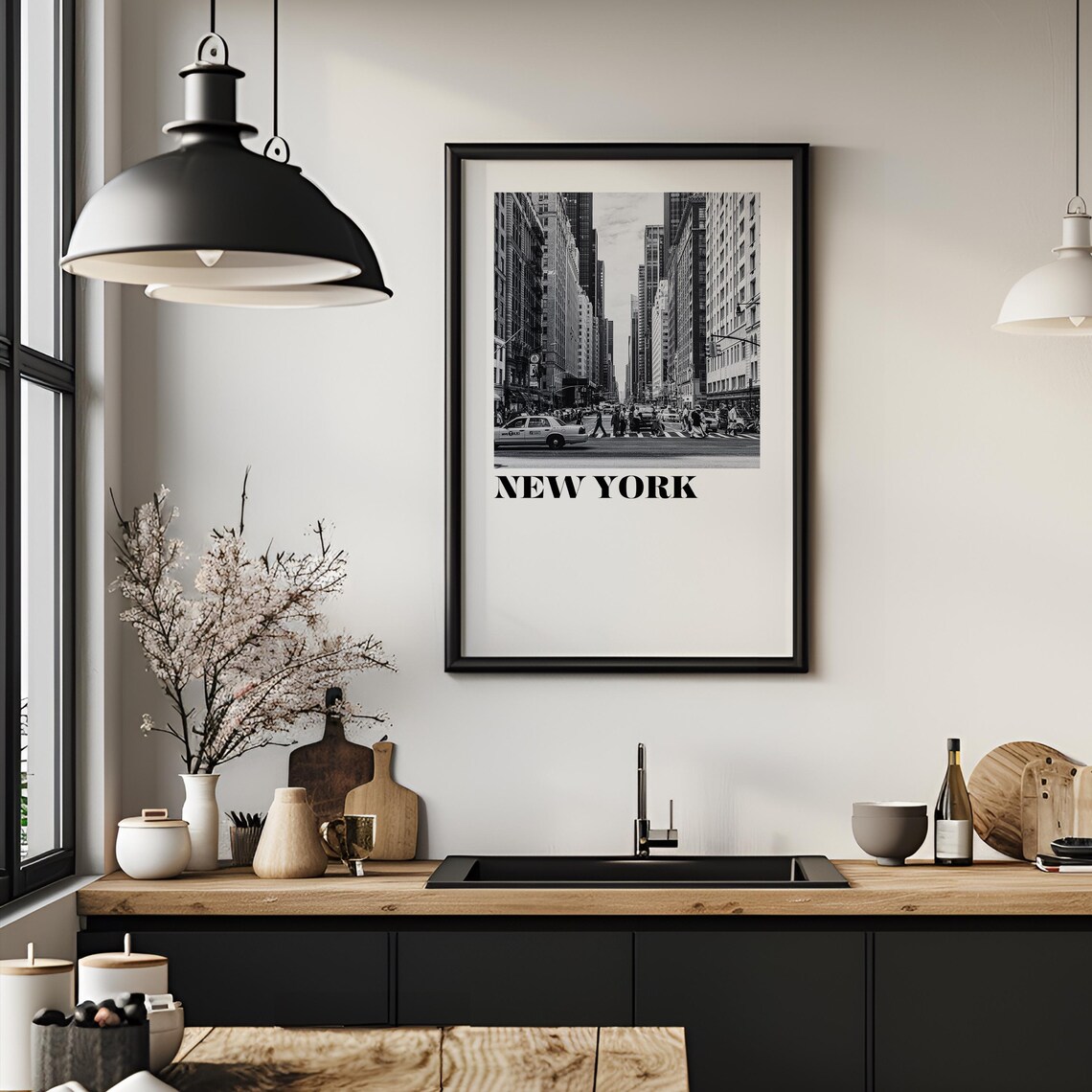 New York City Street Black And White Classic Photo Travel Poster - Image 4