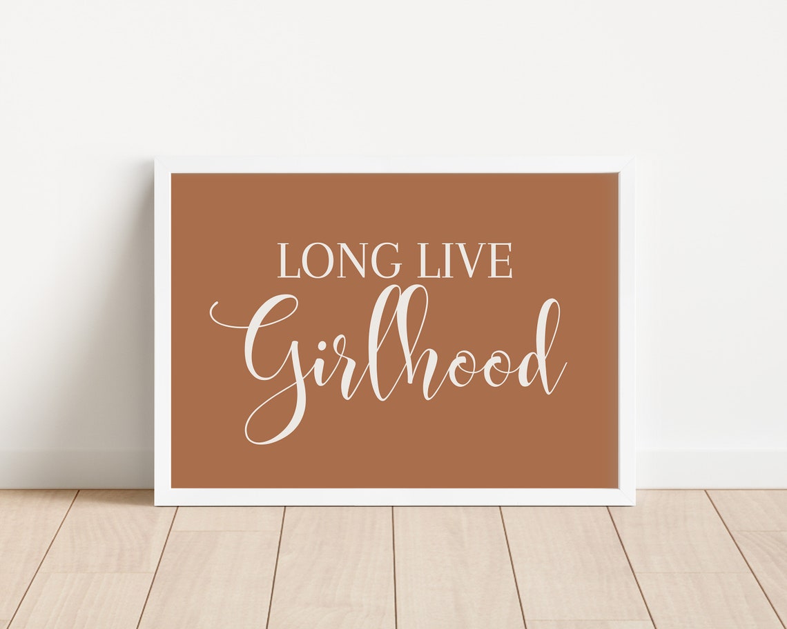 Long Live Girlhood Art Print Boho Girls Playroom Poster Little Girl Room Art Toddler Poster Girlhood Quote Print Nursery Wall Decor - Image 4