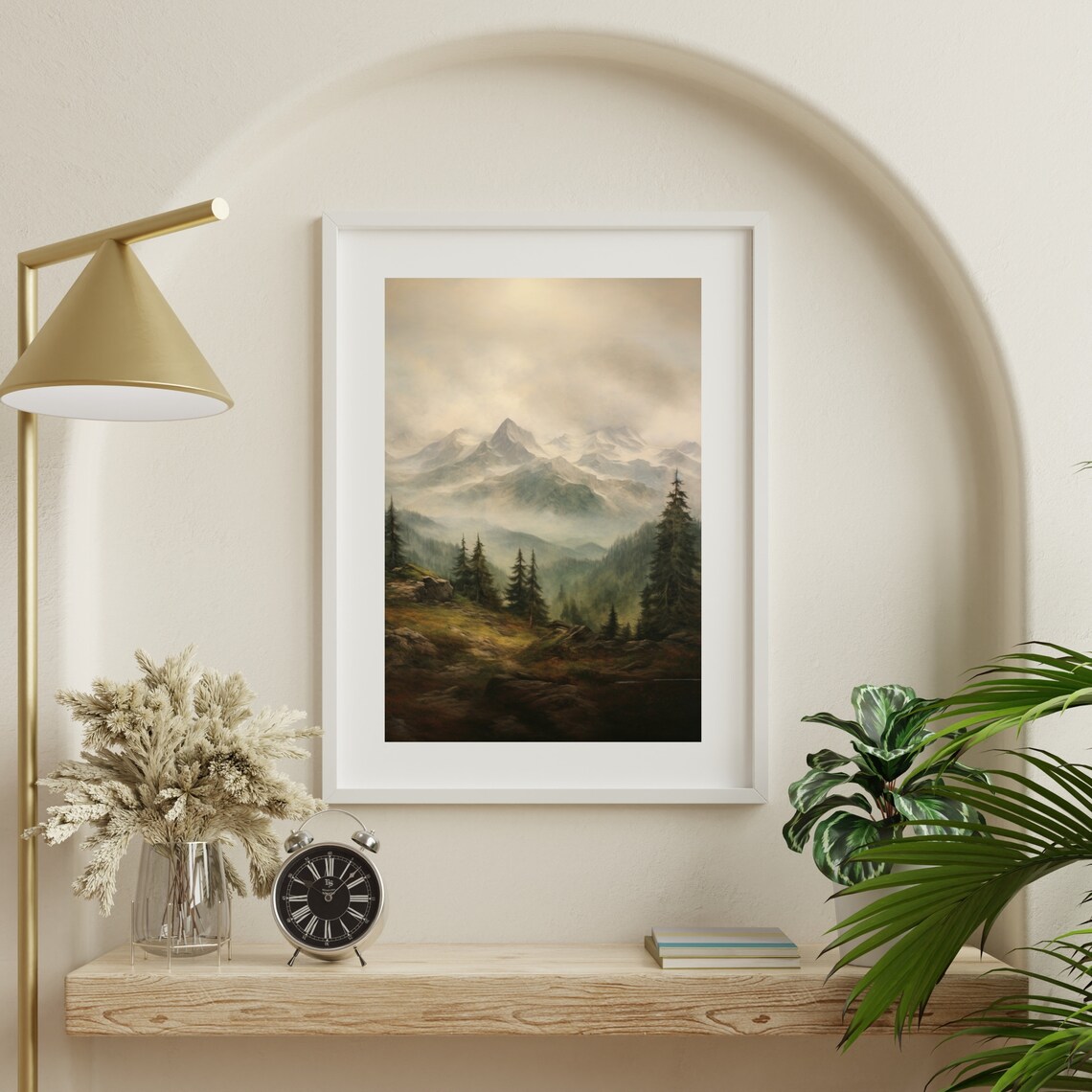 Dark Forest Landscape Fall Vintage Art Print - Image 3