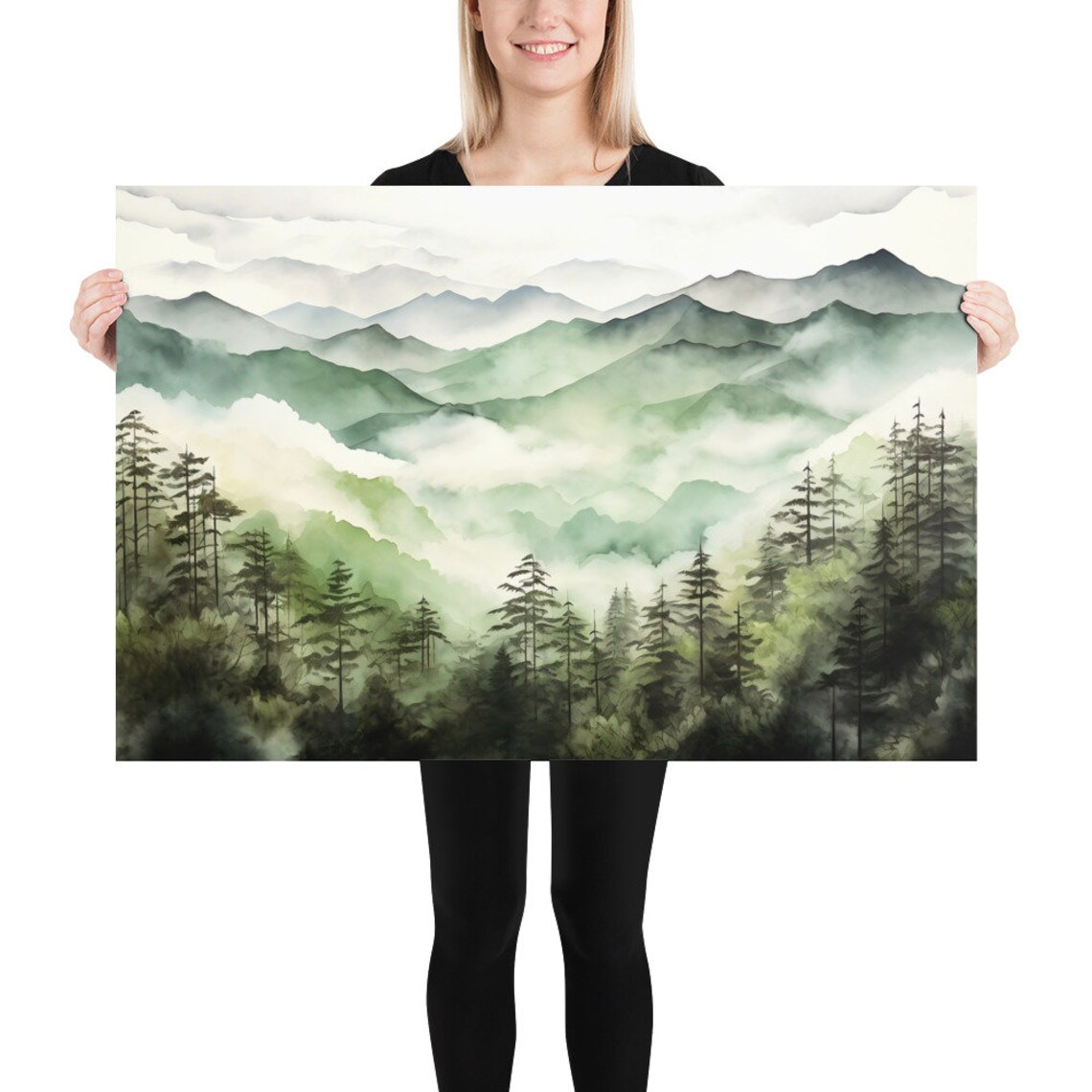 Great Smoky Mountains National Park Painting, Art Print - Image 2