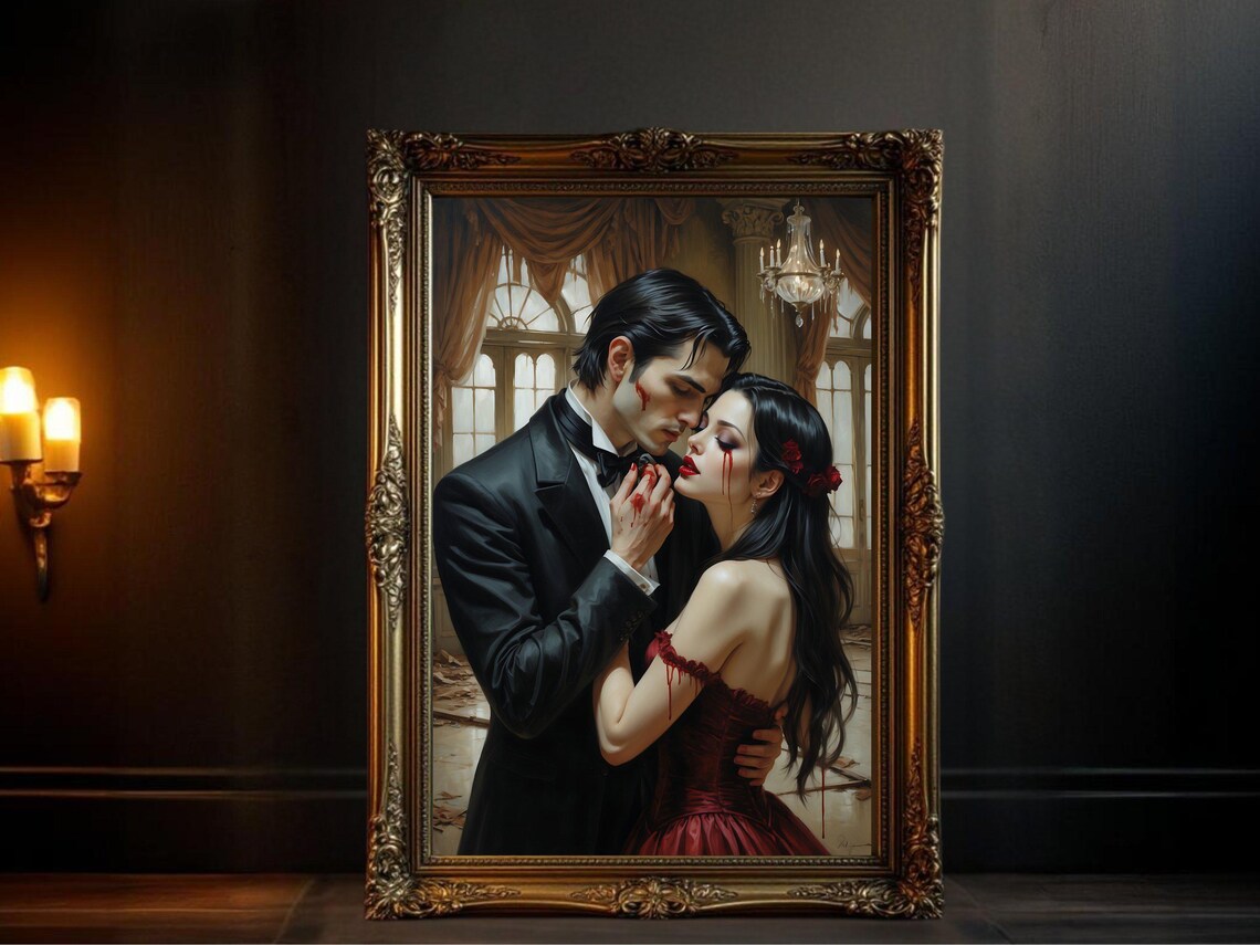 Vampire Lovers Gothic Romance, Dark Fantasy Couple