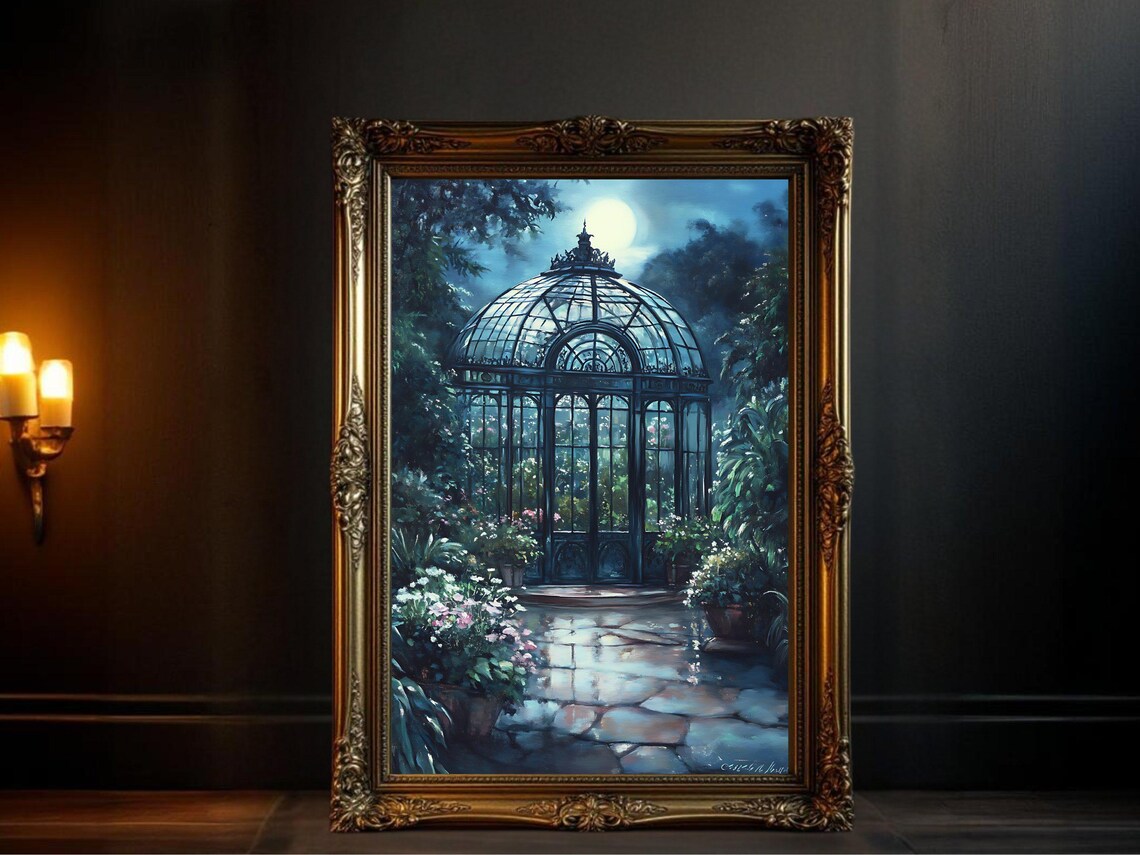 Moonlit Garden, Whimsical Botanical Wall Art