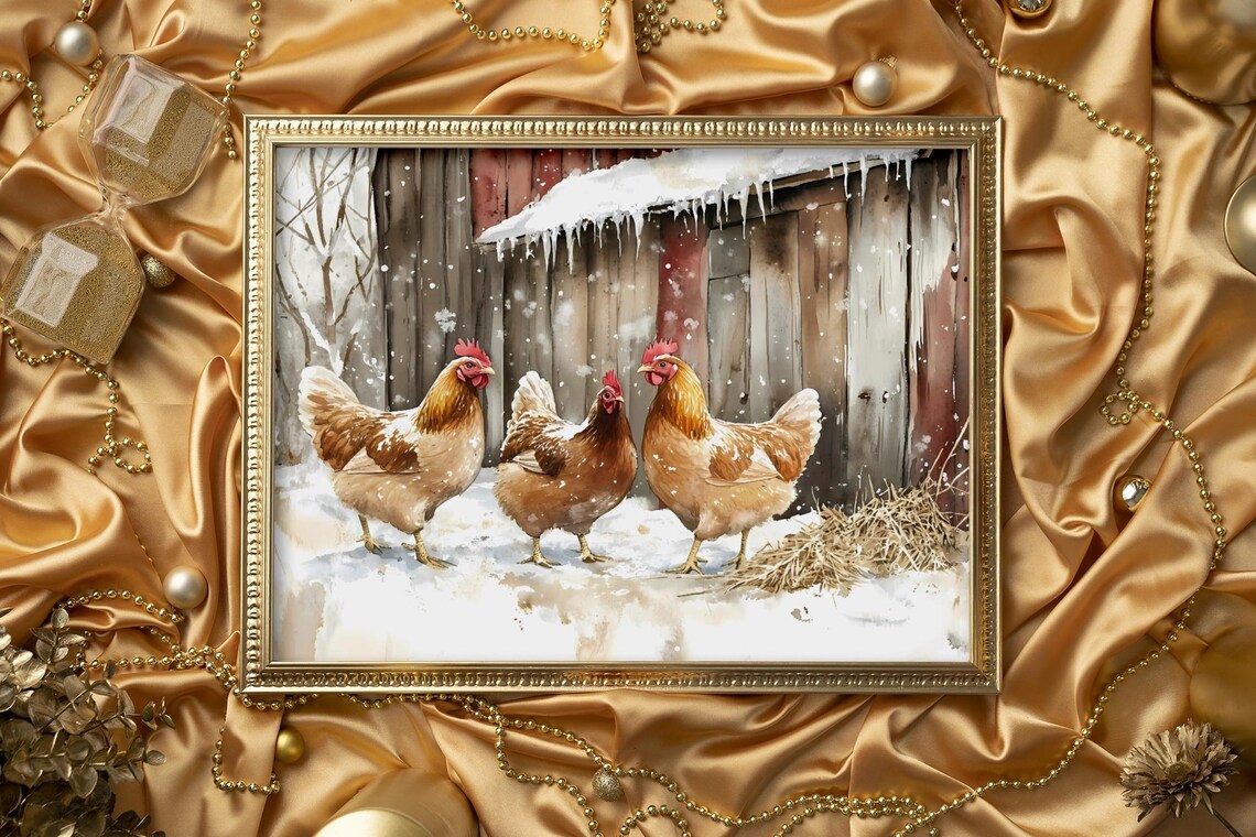 Vintage Farmyard - Contemporary Travel Poster - Image 3