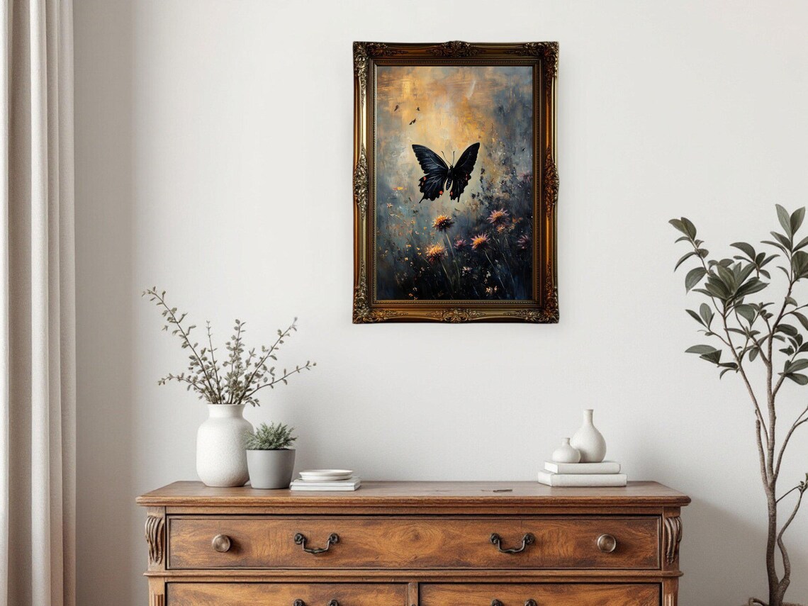 Butterfly Nature Inspired Floral Wall Decor - Image 3