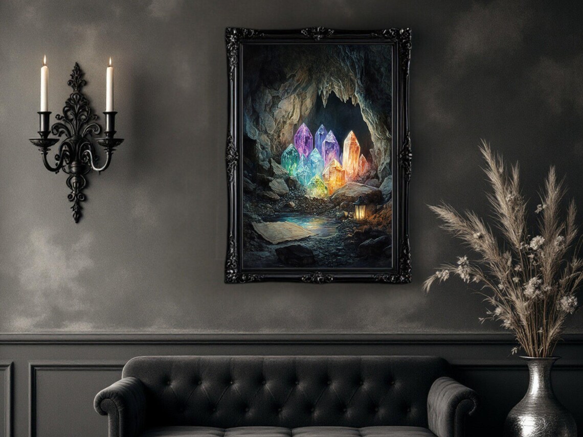Mystical Crystal Cave - Gemstone Fantasy Landscape - Image 2