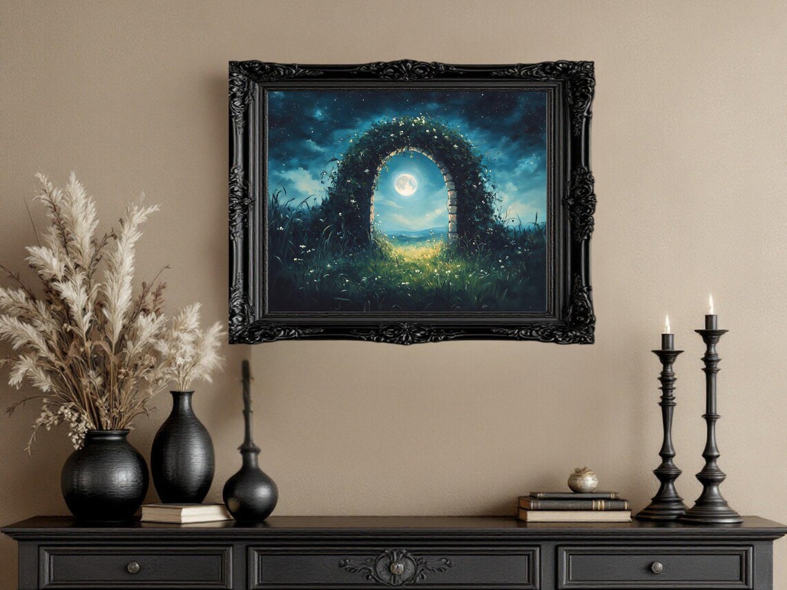 Mystical Moonlight - Traditional Travel Poster - Image 2