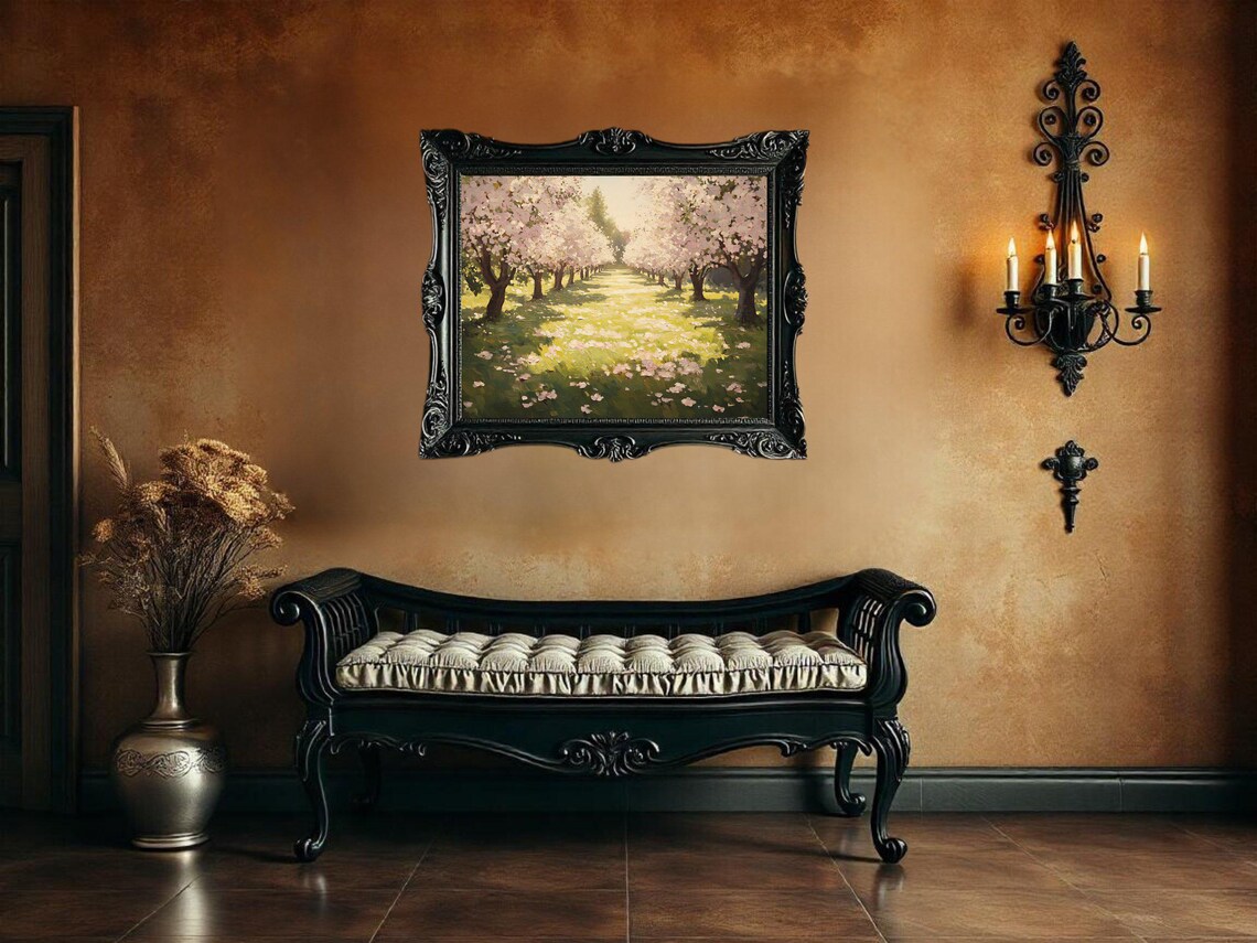 Blossom Garden Landscape, Spring Trees Poster - Image 3