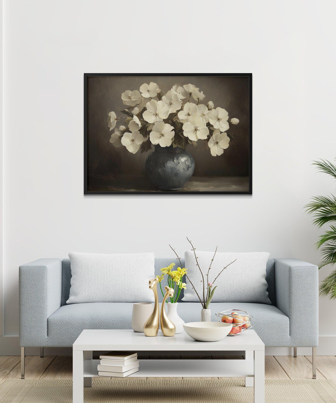 Floral Vase, Botanical Print Rustic Home Decor - Image 3