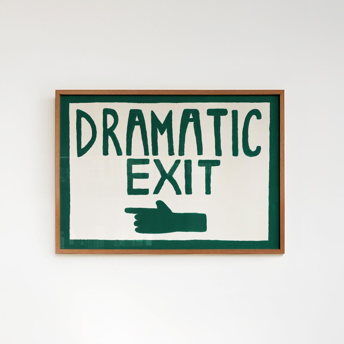 Retro Funny Hallway Landscape Poster, Mid-Century
