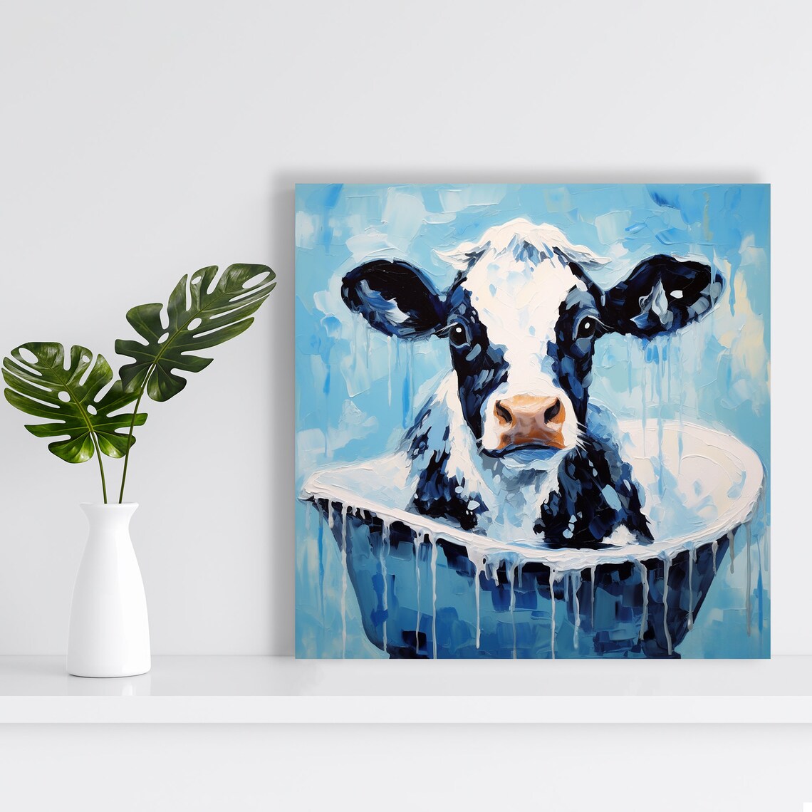 Cow Rustic Decor Art Print for Kitchen Dining Room - Image 2