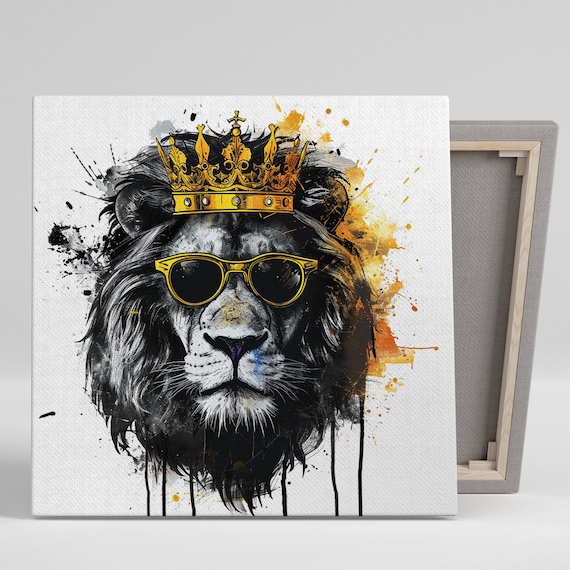 Lion Swagger Pop Art Poster, Contemporary Decor