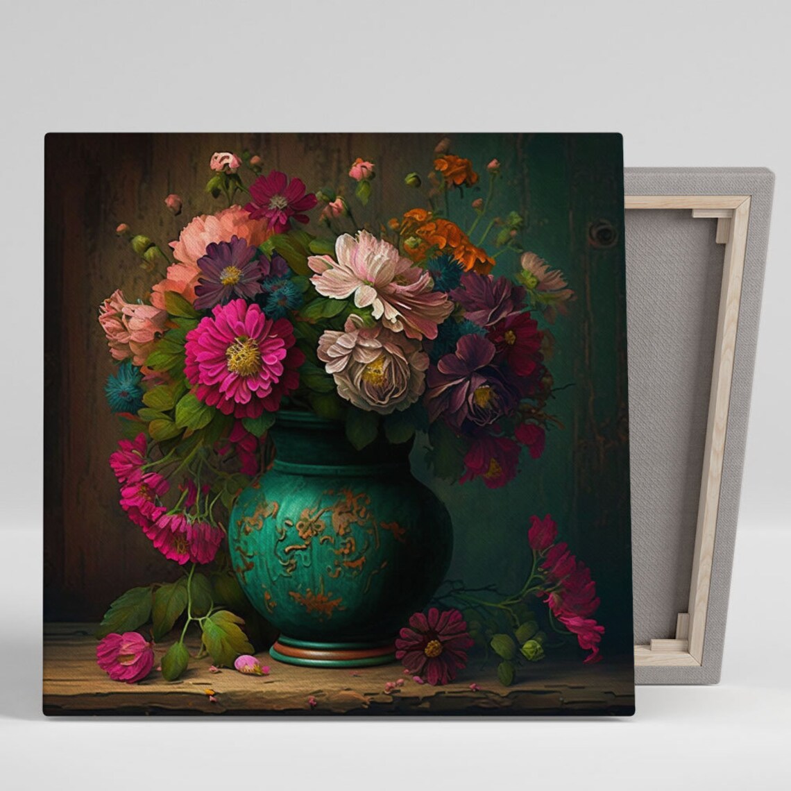 Flower Vase Botanical Wall Art Print, Floral Decor