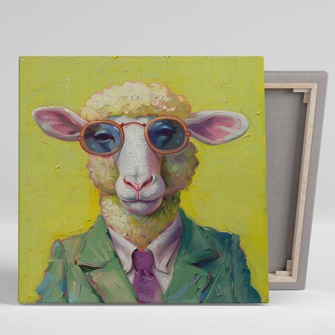 Cool Sheep In Shades Whimsical Animal Art Poster