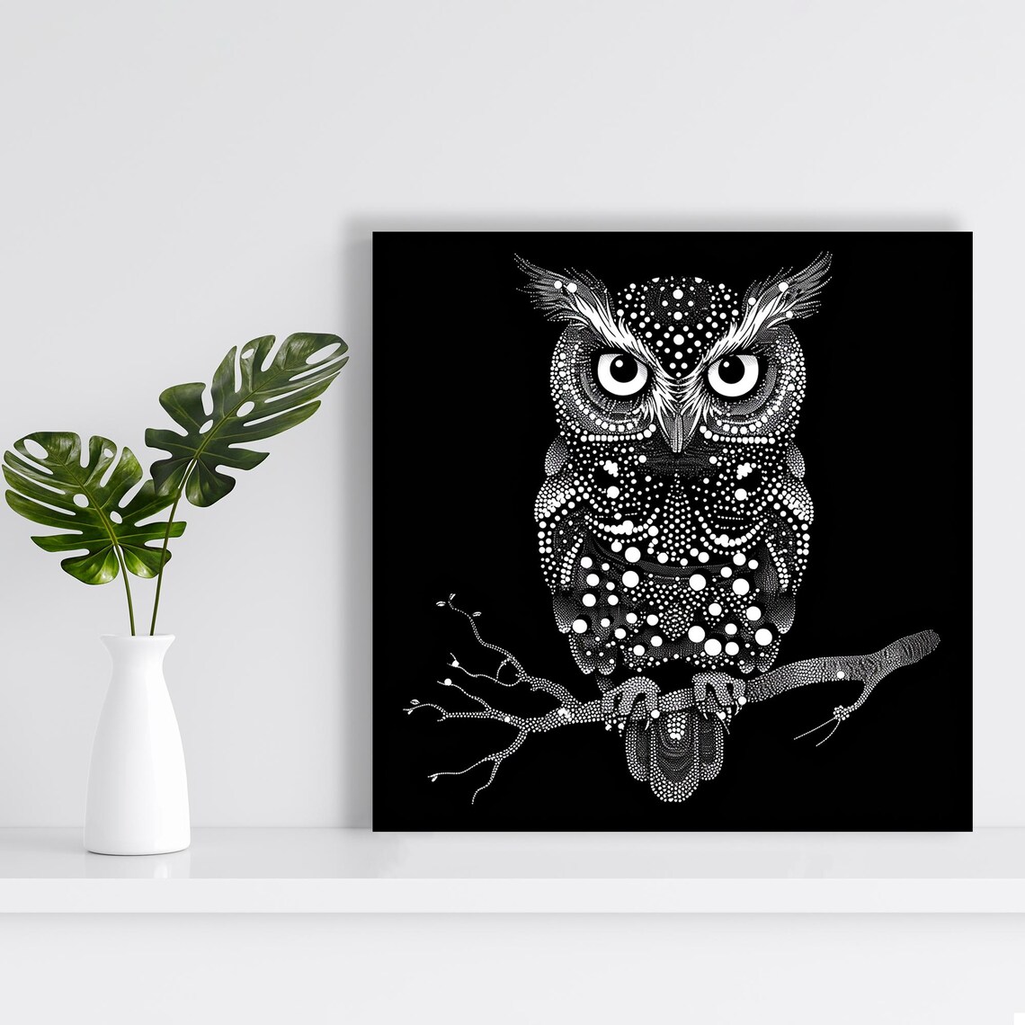 Owl Wisdom Art Print, Contemporary Whimsical Decor - Image 2