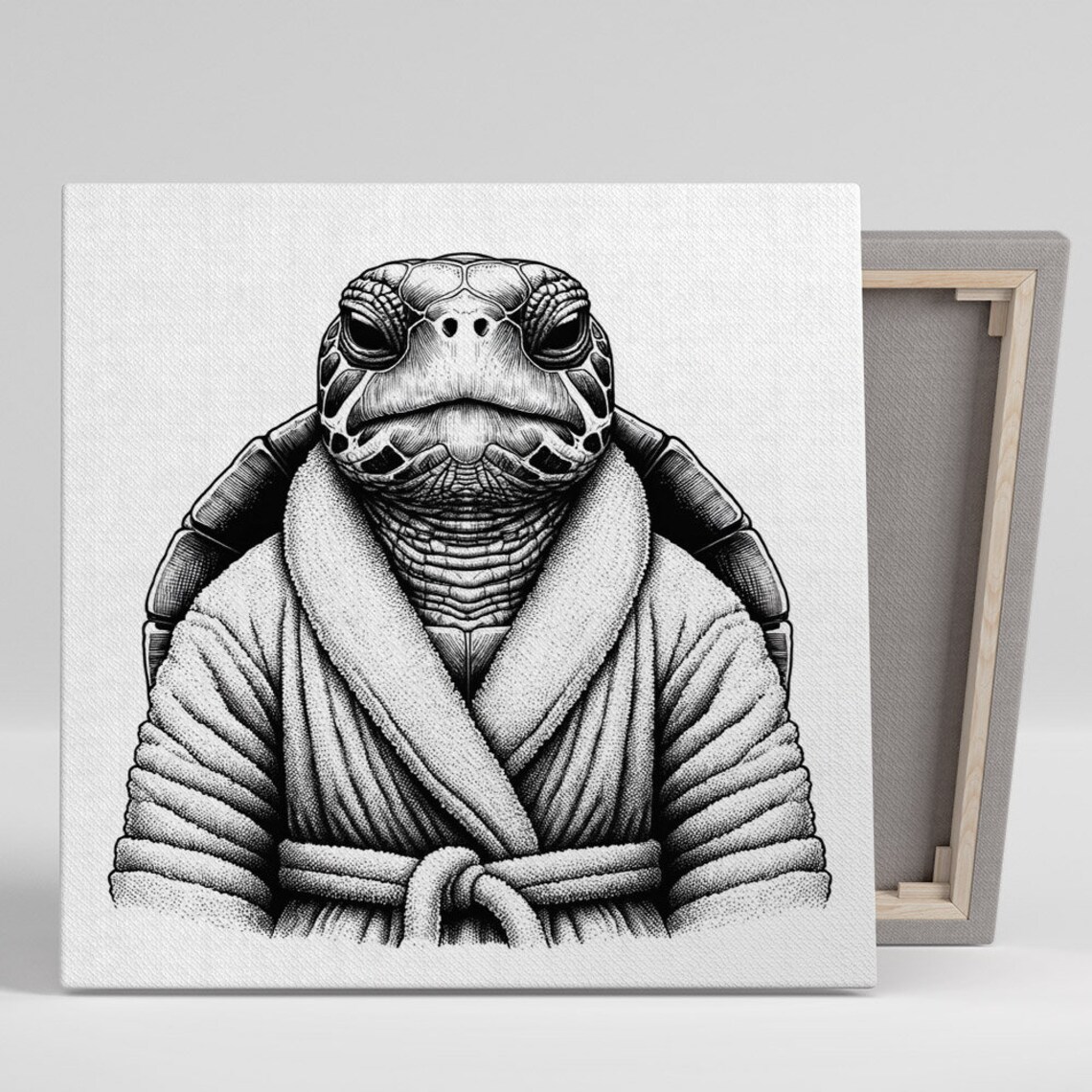 Turtle In Bathrobe Or Poster Bathroom Wall Decor Turtle Bathroom Decor Funny Animal Decor Modern Decor Bathrobe Decor Home Art