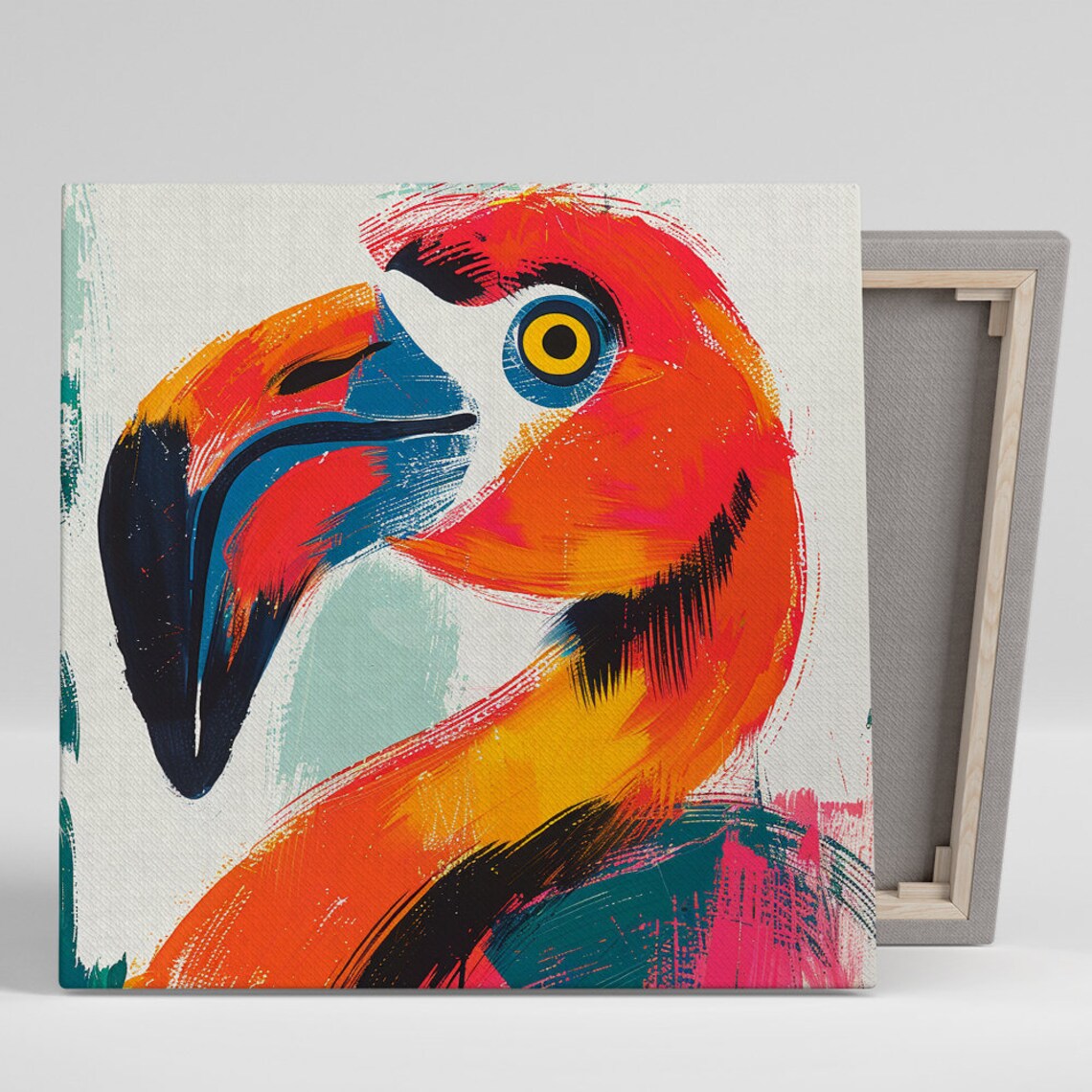 Parrot Portrait Art Print, Contemporary Animal Decor