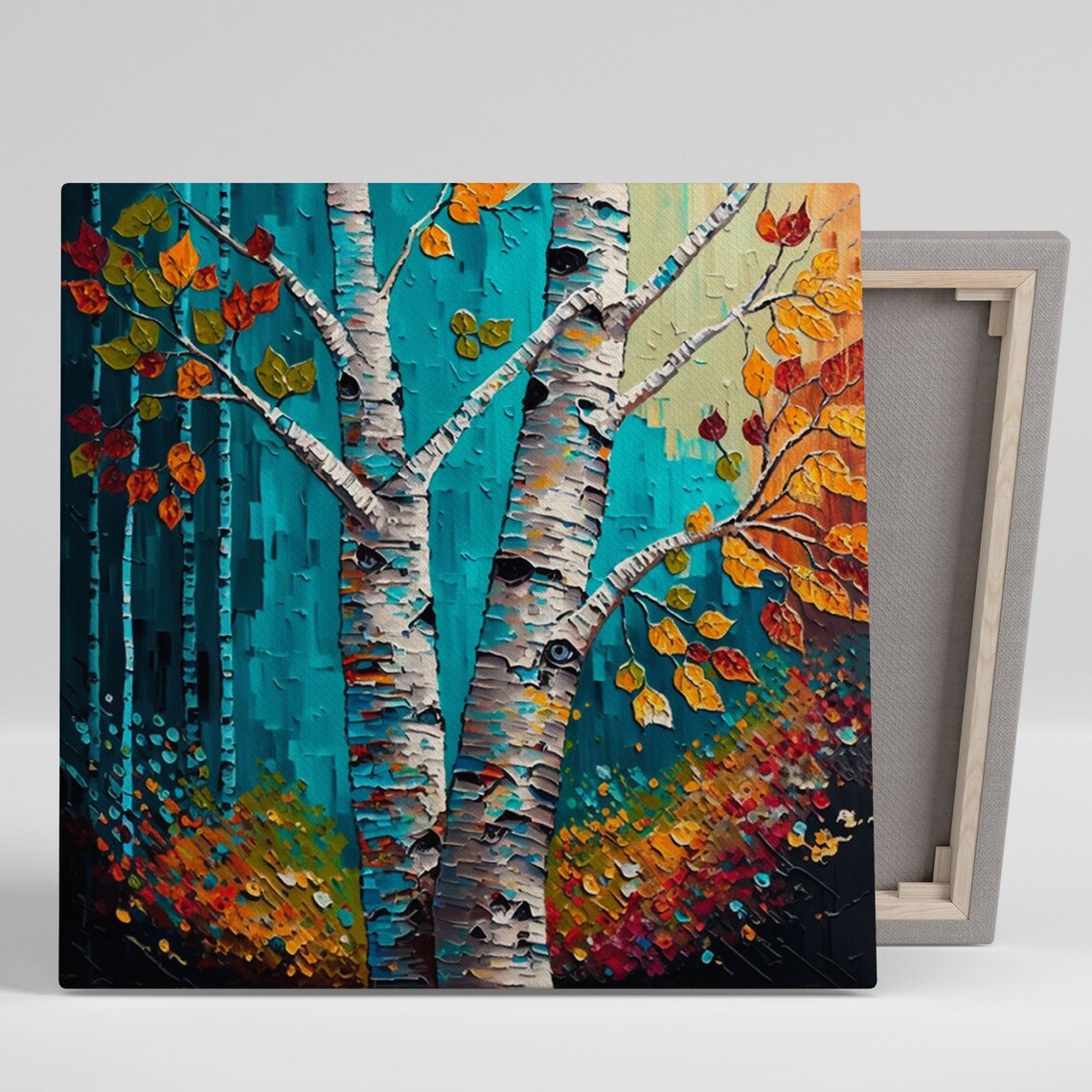 Birch Tree Minimalist Art Print, Nature Wall Decor