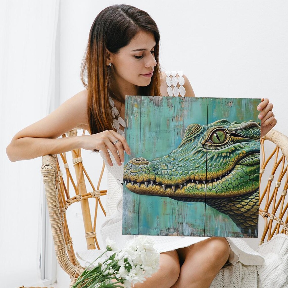 Crocodile Poster Art Print, Contemporary Room Decor - Image 3