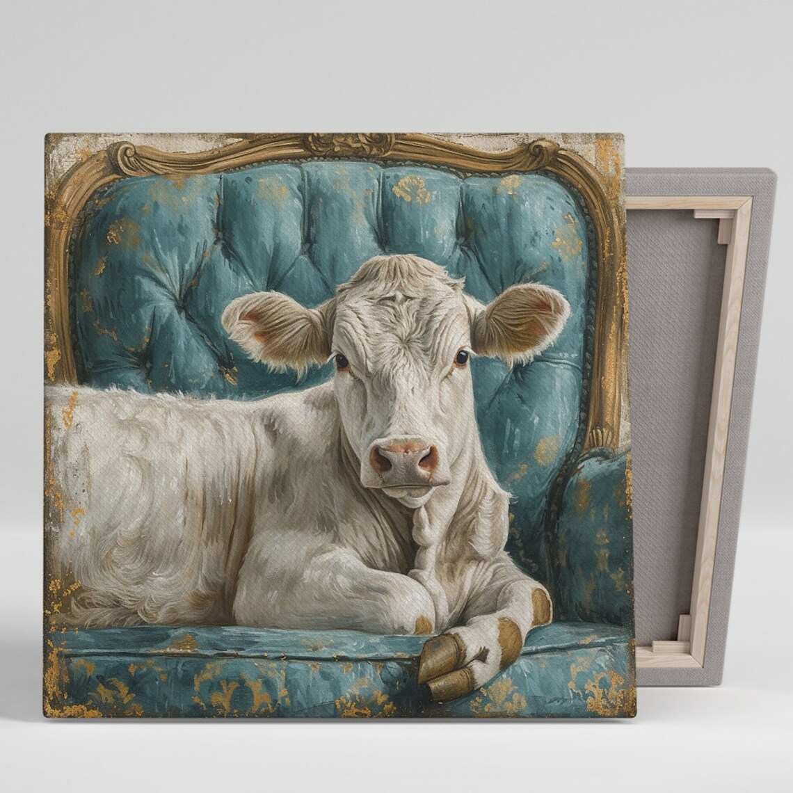 Cow Farmhouse Rustic Decor Living Room Art Print