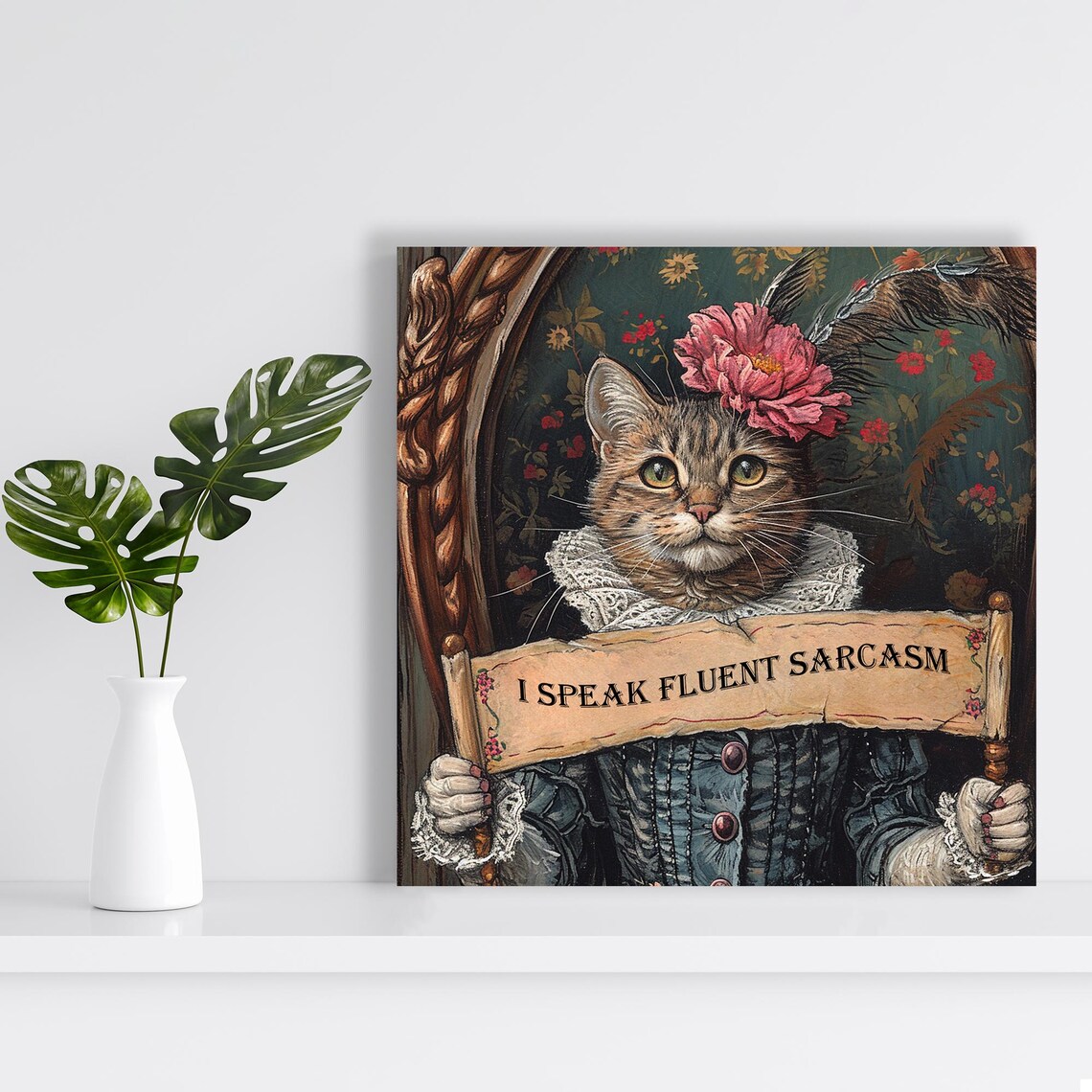Sarcastic Cat Nobility Vintage Whimsical Art Print - Image 2