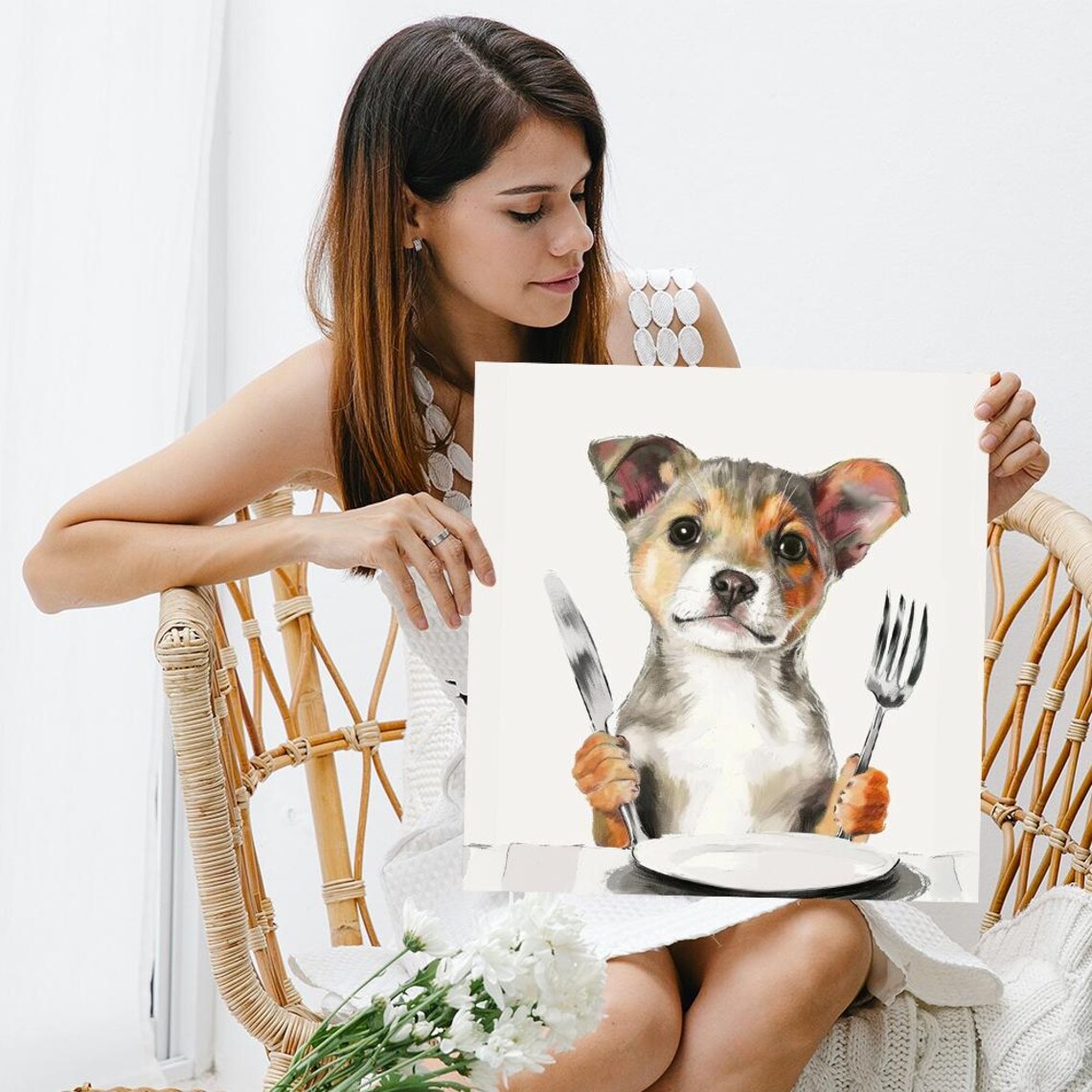 Jack Russell Terrier Modern Whimsical Art Print - Image 3