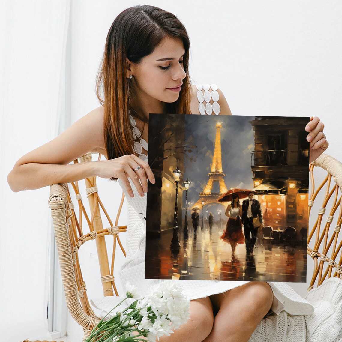 Paris Cityscape, Eiffel Tower Travel Poster Art - Image 3