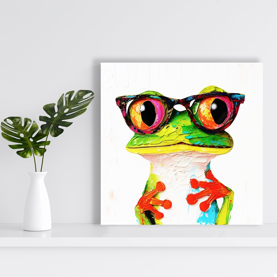 Funky Frog Vision Art Print, Whimsical Pop Art - Image 2