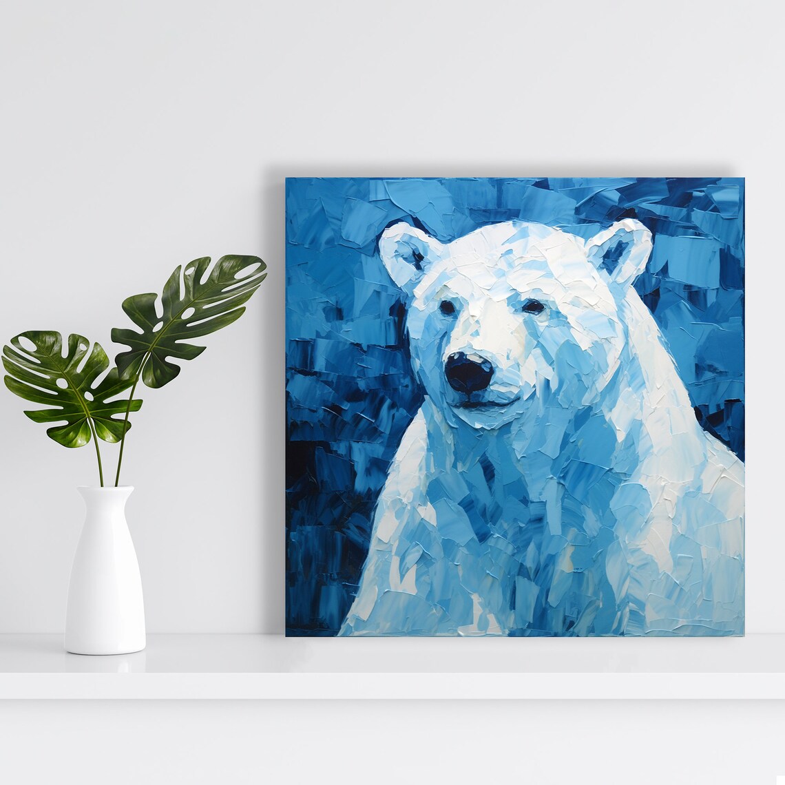 Polar Bear Modern Decor, Wildlife Wall Art Print - Image 2