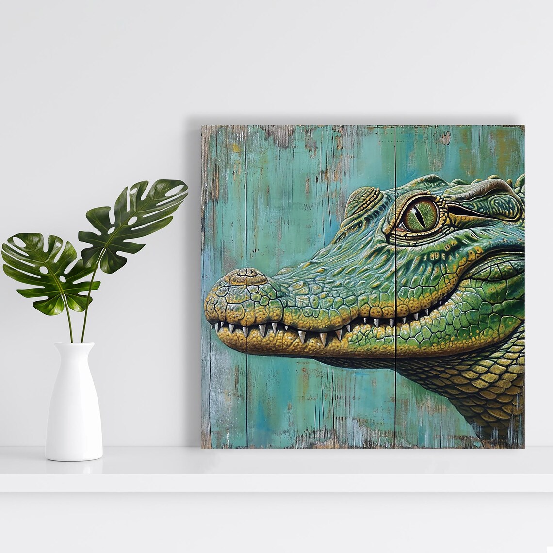 Crocodile Poster Art Print, Contemporary Room Decor - Image 2