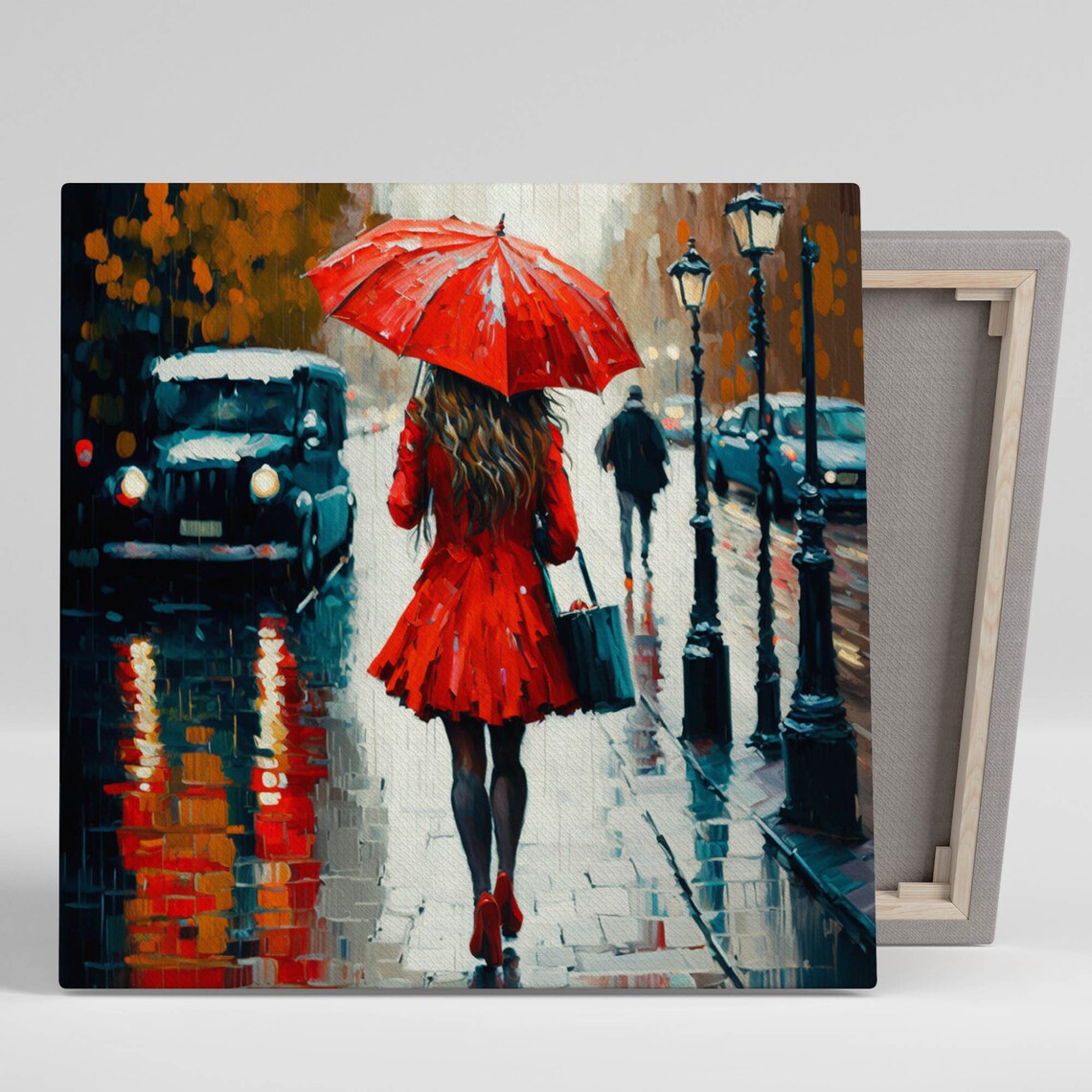 Girl In Paris With Umbrella, Paris Travel Poster