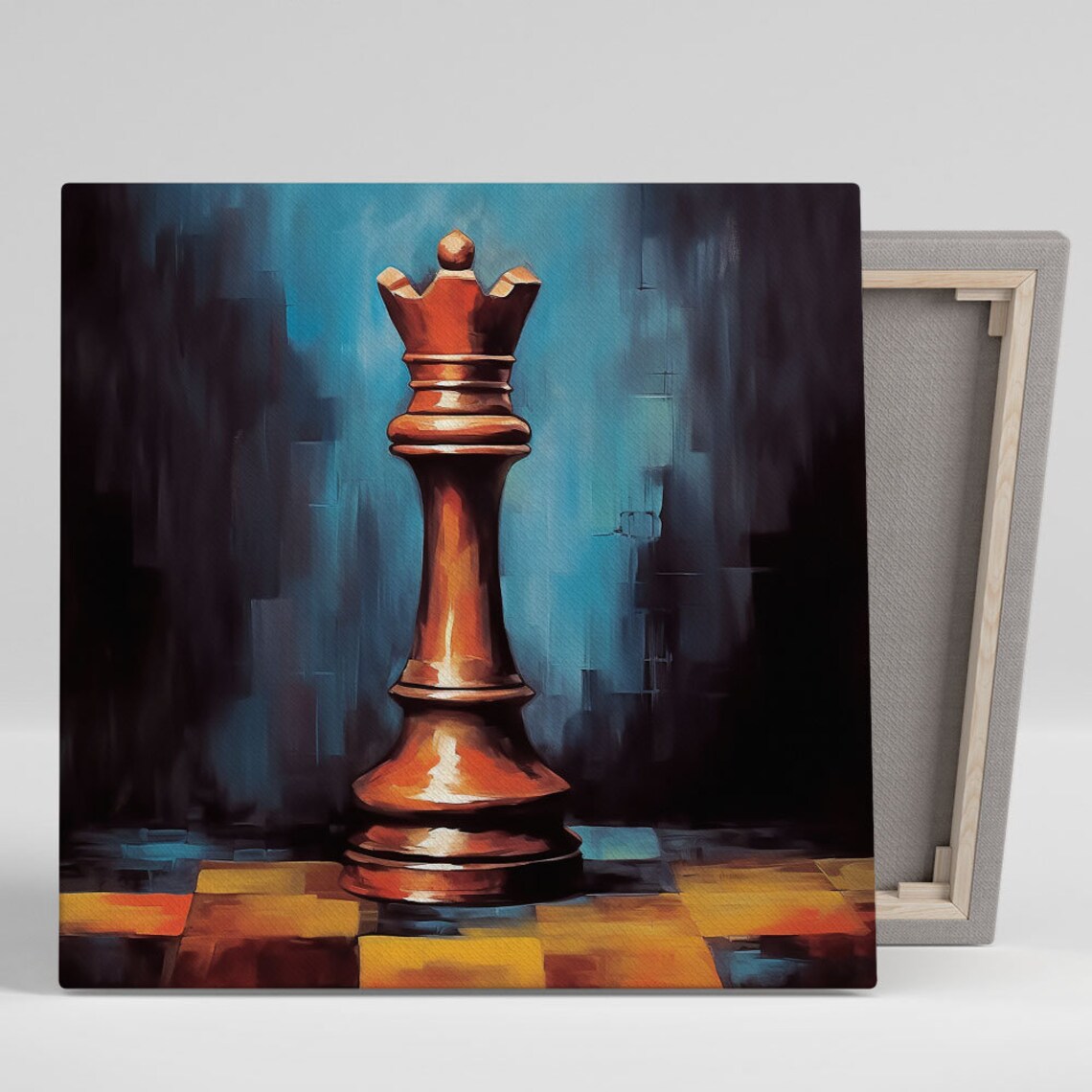 Chess Abstract Art Print, Contemporary Game Decor