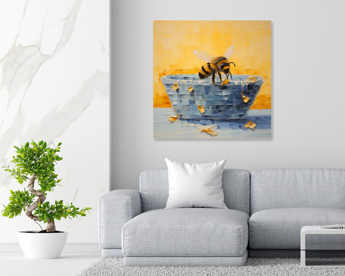 Honey Bee in Bathtub Poster, Bathroom Animal Decor - Image 2