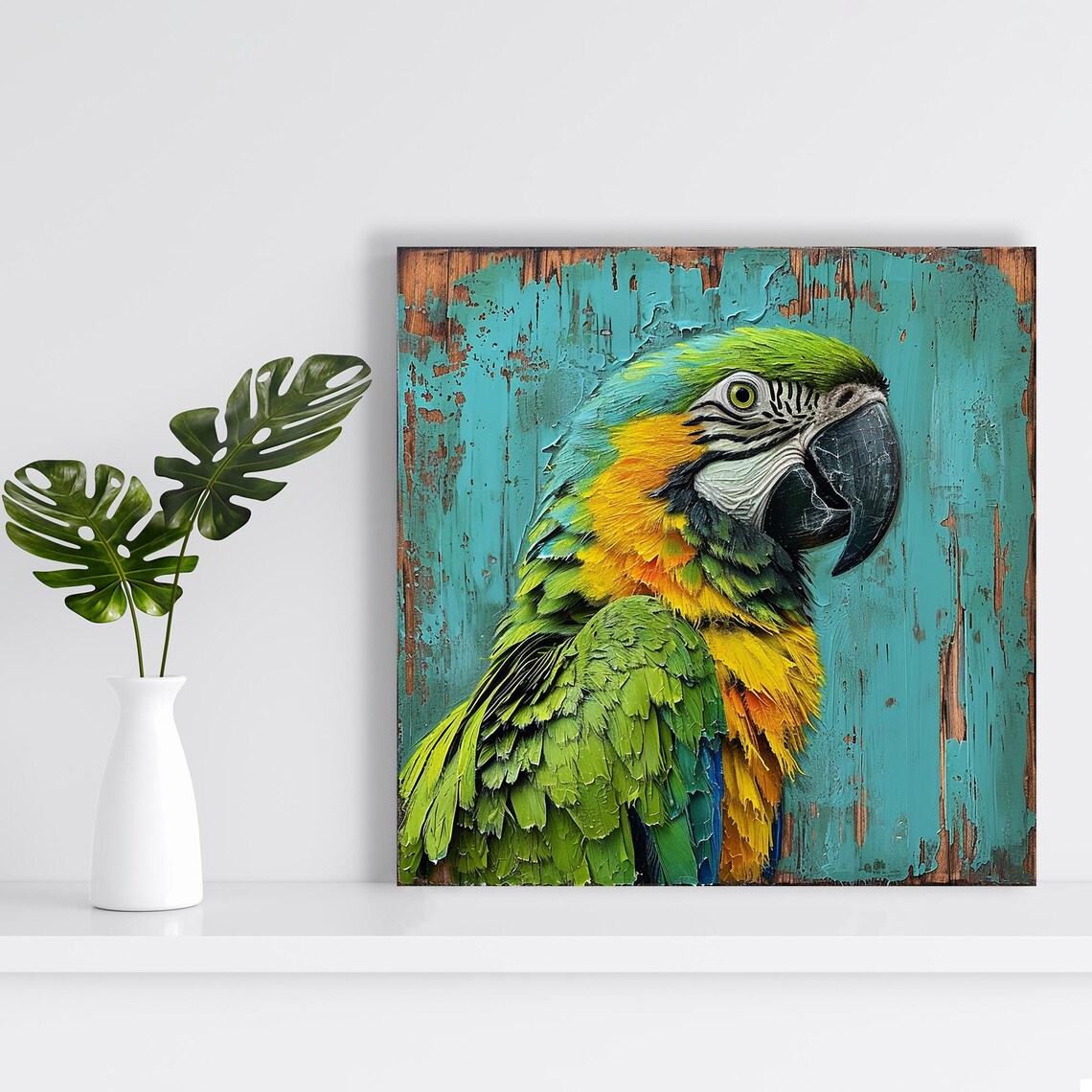 Macaw Majesty Tropical Bohemian Wall Art Print - Image 2