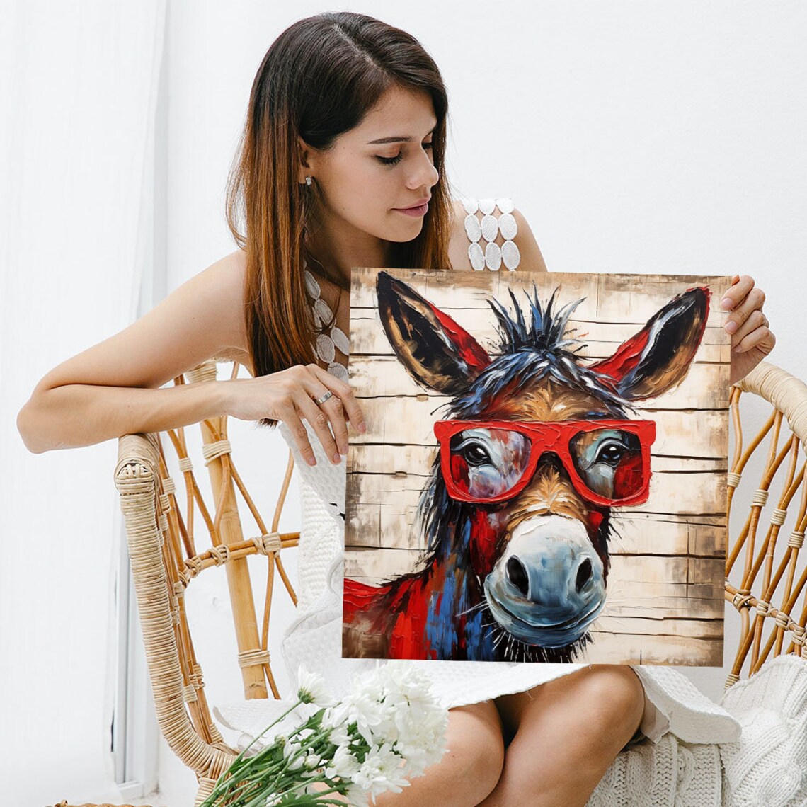 Donkey With Glasses, Abstract Modern Art Print - Image 3