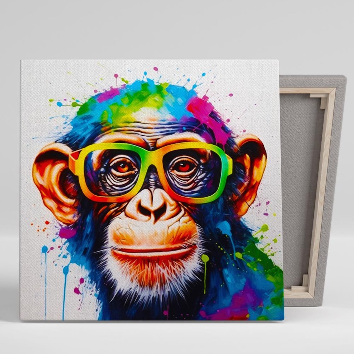 Chimpanzee Pop Art Print, Eclectic Kids Room Decor