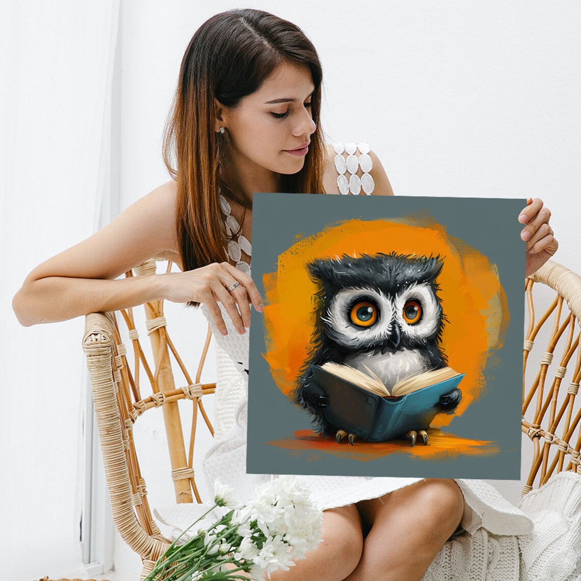 Owls Wisdom Whimsical Animal Decor Art Print - Image 3