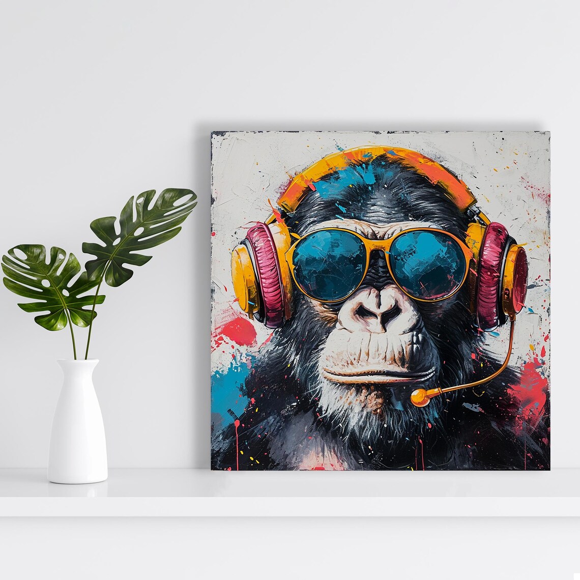 Chimpanzee Pop Street Art Print, Contemporary Decor - Image 2
