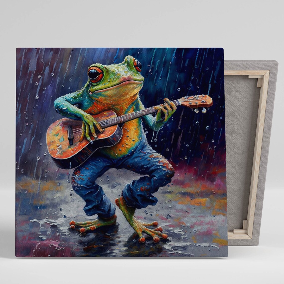 Frog Guitar Wall Art Print, Animal Music Decor