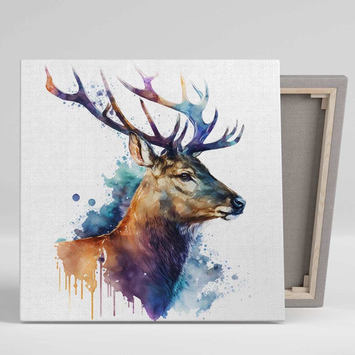 Watercolor Deer Art Print, Animal Nature Decor