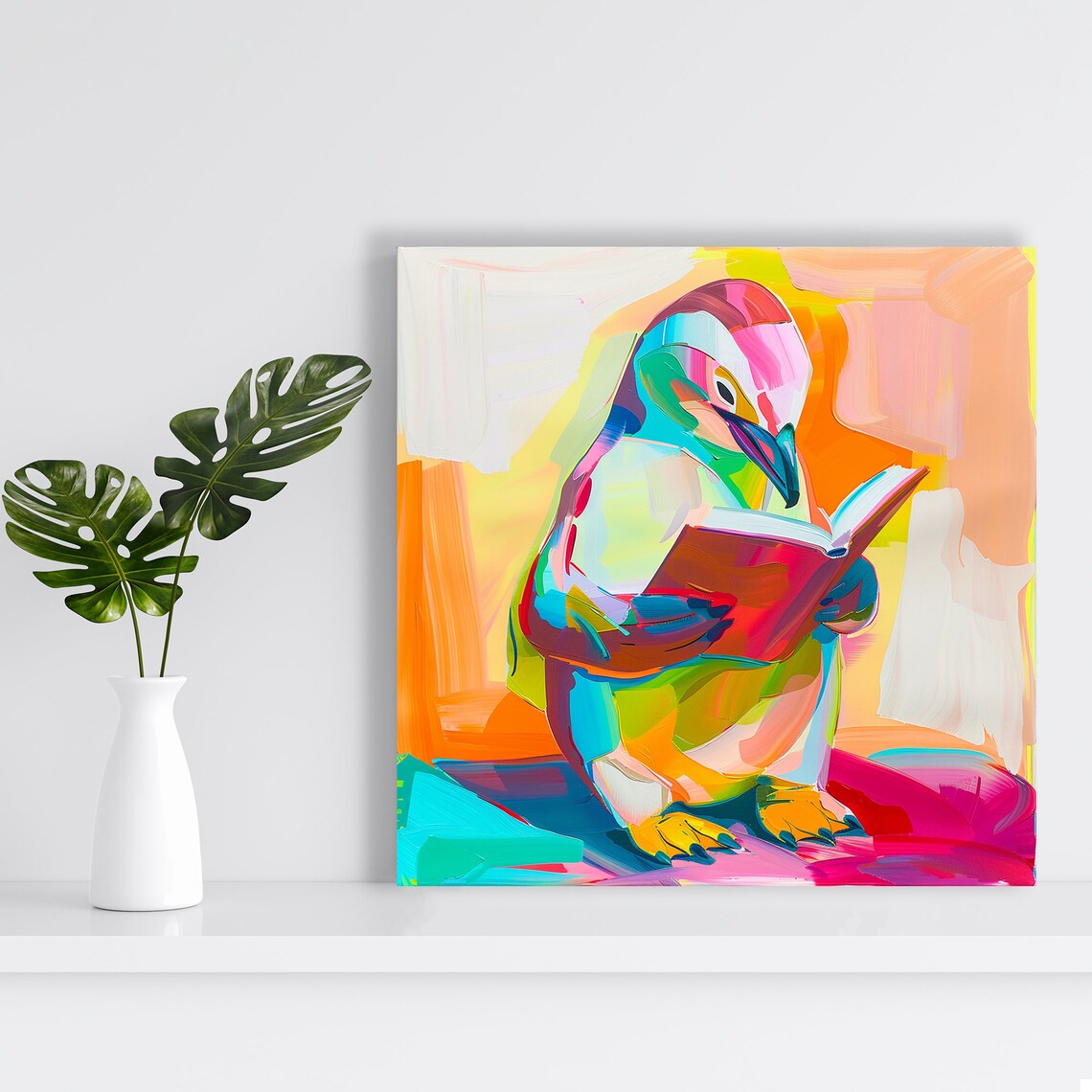 Penguin Wall Art Print, Modern Whimsical Decor - Image 2