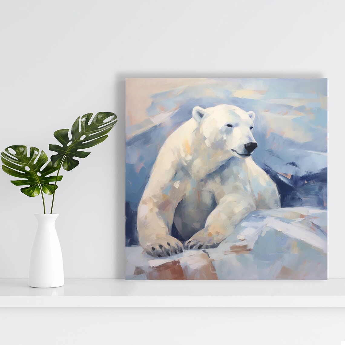 Arctic Majesty Bear Wall Art Print, Modern Decor - Image 2