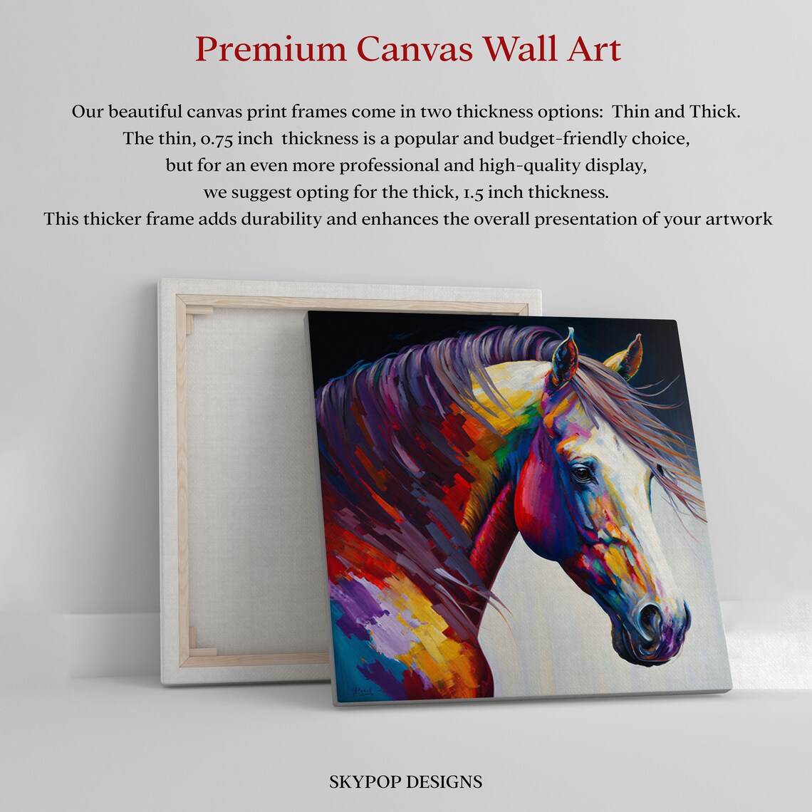 Horse Abstract Art Print, Contemporary Wall Decor - Image 2