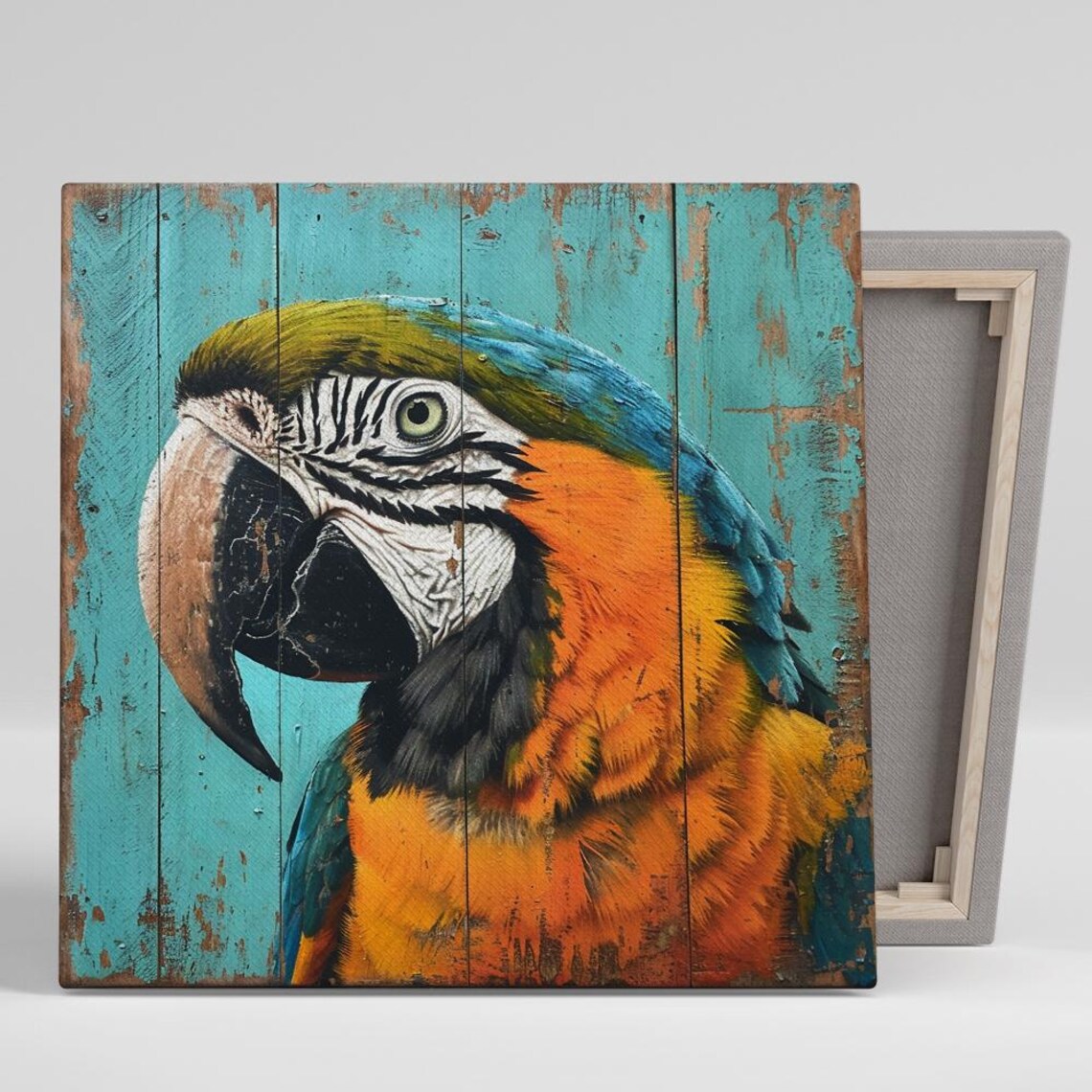 Macaw Portrait, Whimsical Tropical Art Print