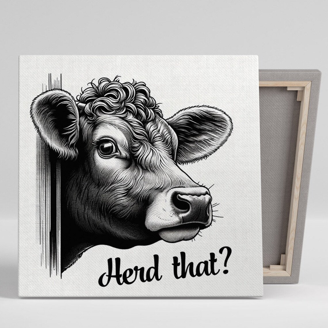 Cow Bathroom Art, Funny Farmhouse Bathroom Poster