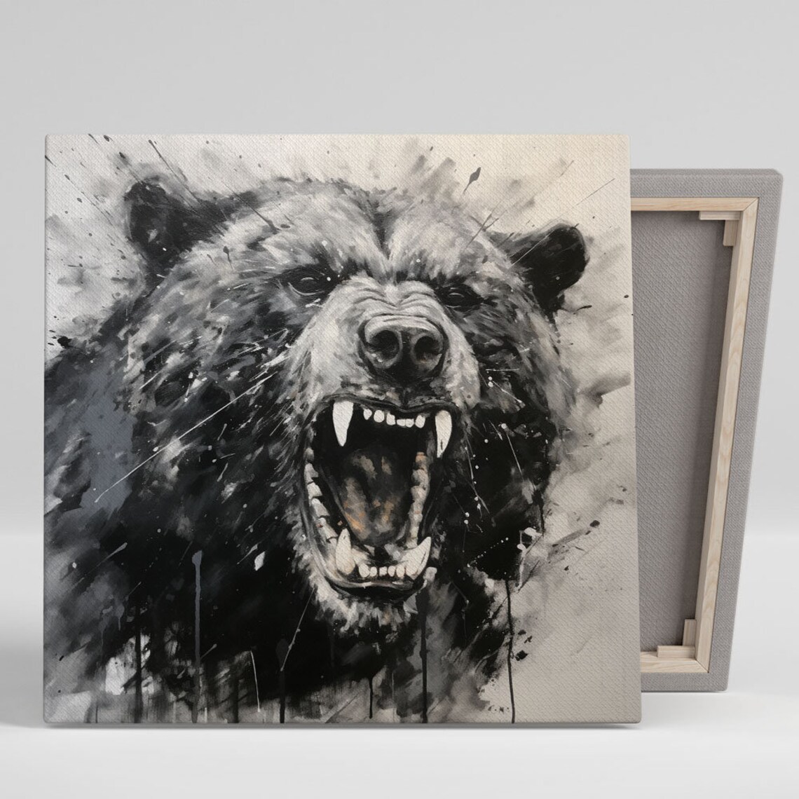 Bear Wildlife Wall Art Print, Living Room Decor