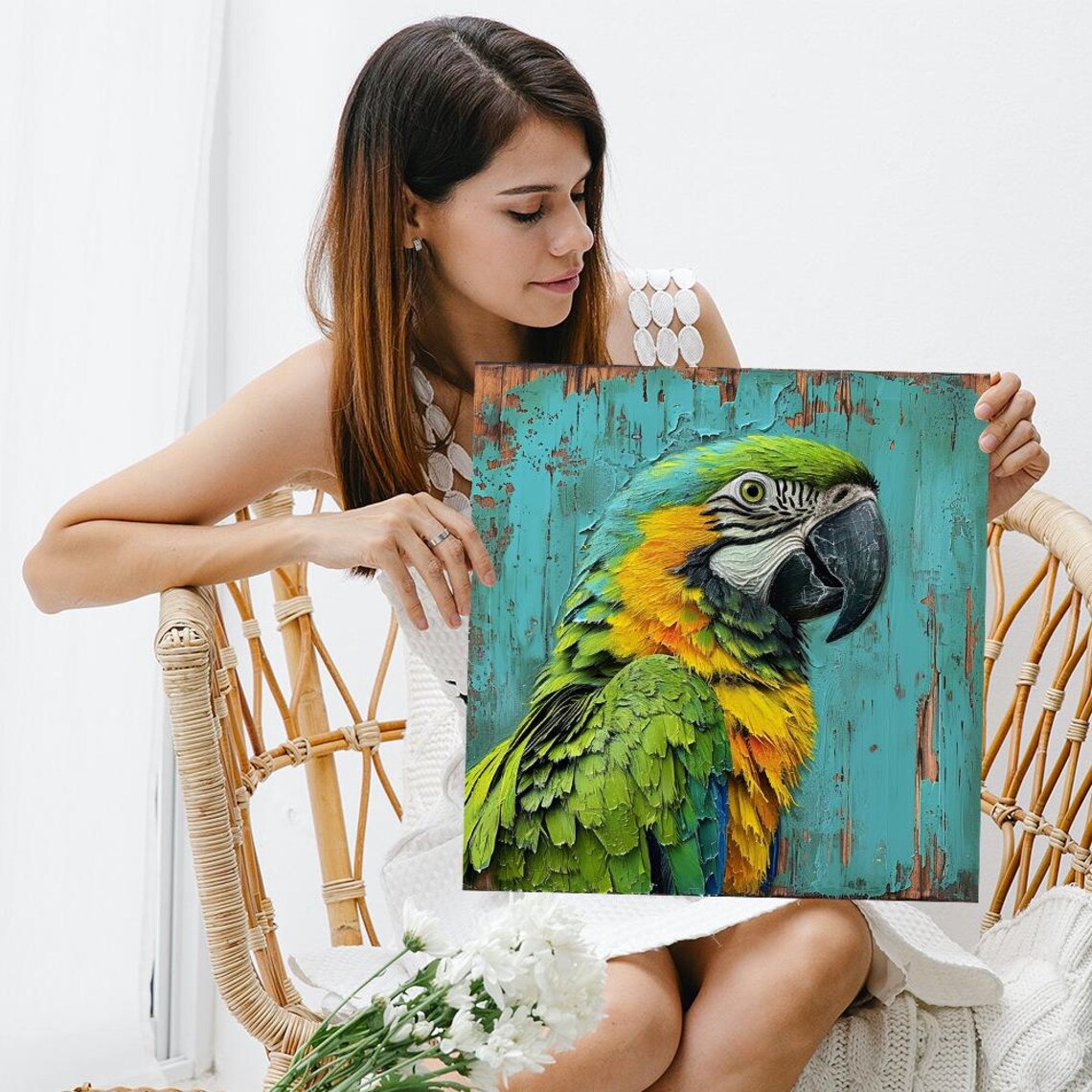 Macaw Majesty Tropical Bohemian Wall Art Print - Image 3