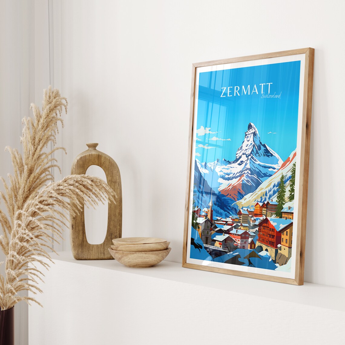 Zermatt Vintage Travel Poster, Matterhorn Travel Poster - Image 2