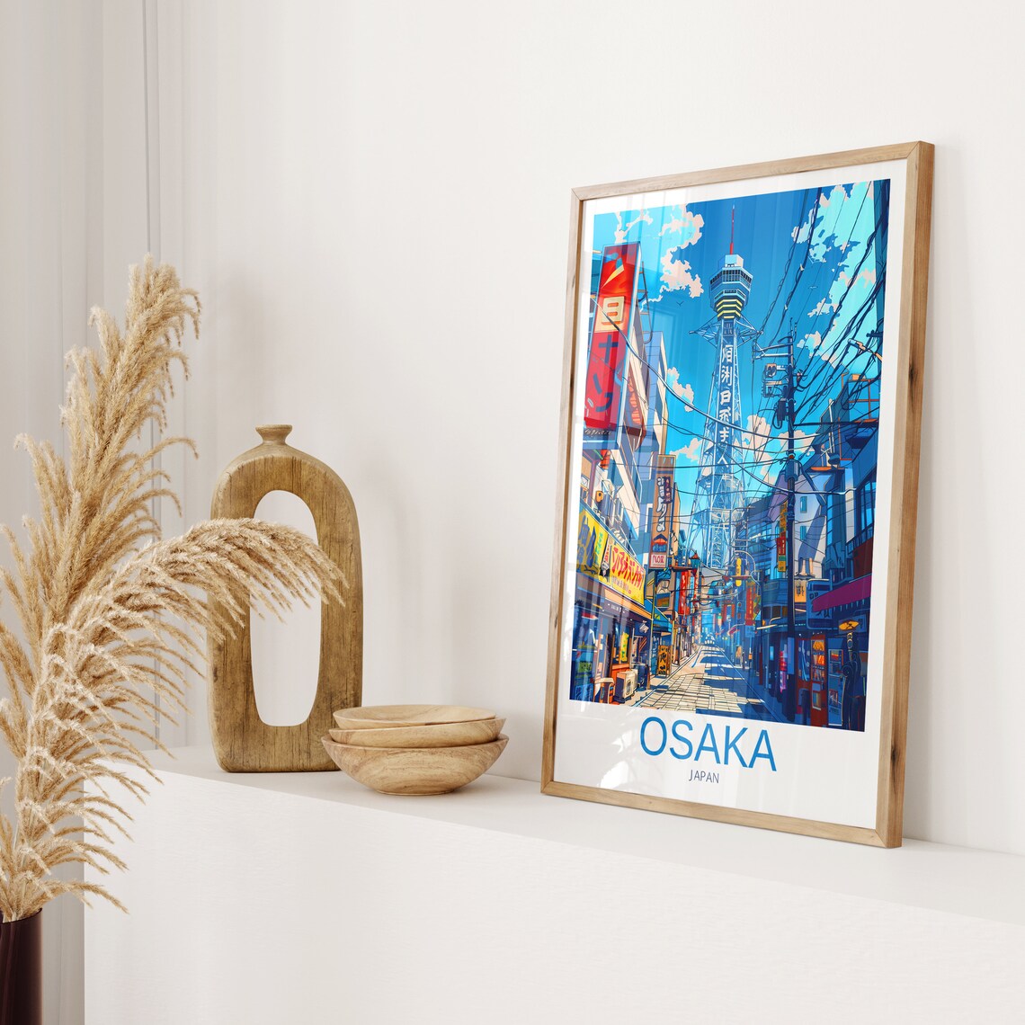 Osaka Travel Poster, Japan Wall Art Art Print - Image 2